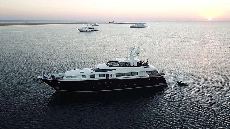 a boat in the water aboard GHANIM Yacht for Sale