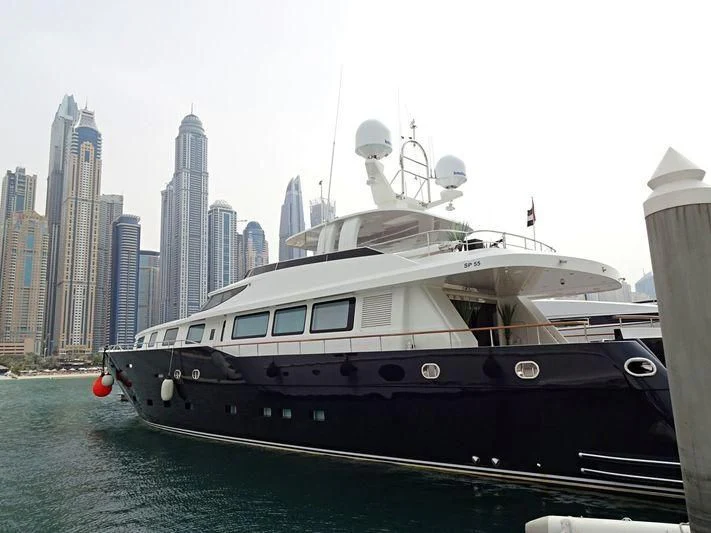 a boat in the water aboard GHANIM Yacht for Sale