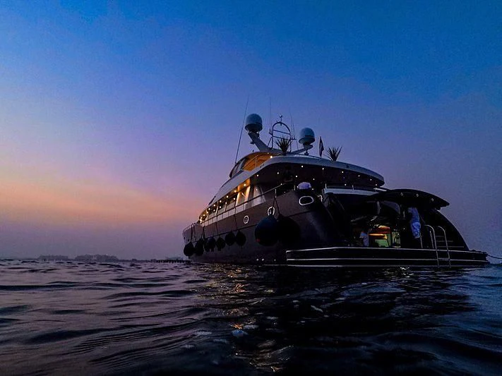 a boat in the water aboard GHANIM Yacht for Sale