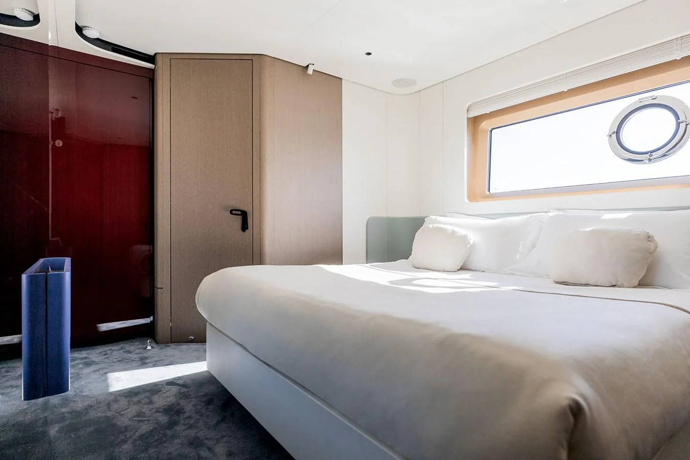 a bed in a room aboard AZIMUT GRANDE 26/25 Yacht for Sale