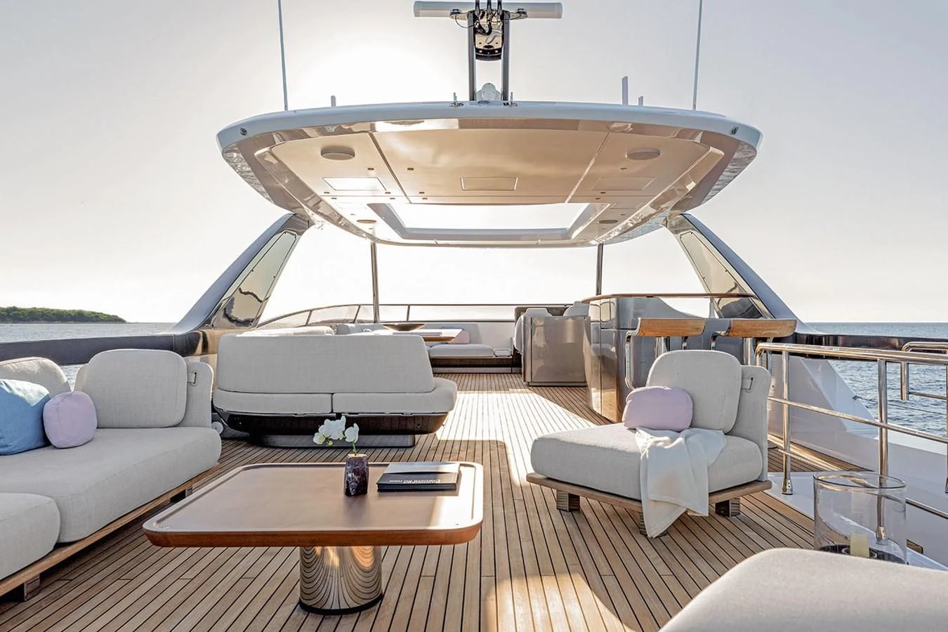 a boat on a deck aboard AZIMUT GRANDE 26/25 Yacht for Sale