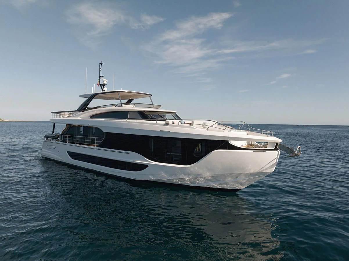 a white yacht in the water aboard AZIMUT GRANDE 26/25 Yacht for Sale