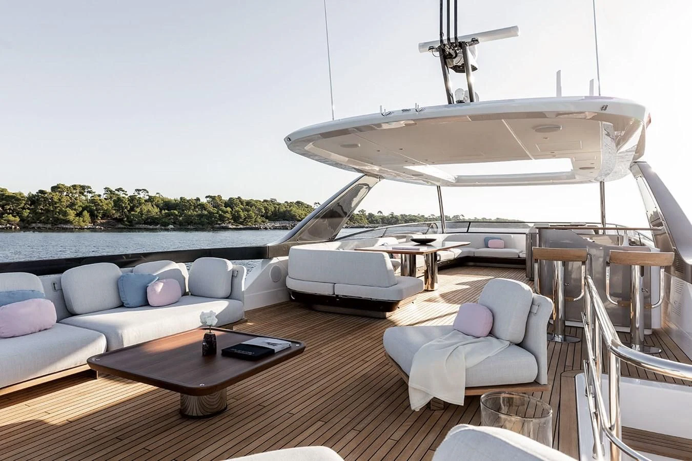 a boat on a deck aboard AZIMUT GRANDE 26/25 Yacht for Sale