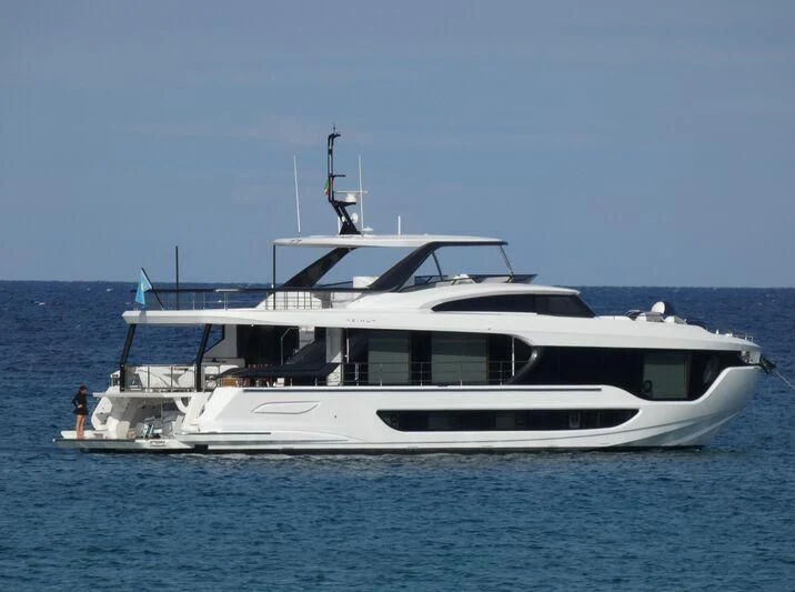 a white yacht in the water aboard AZIMUT GRANDE 26/25 Yacht for Sale