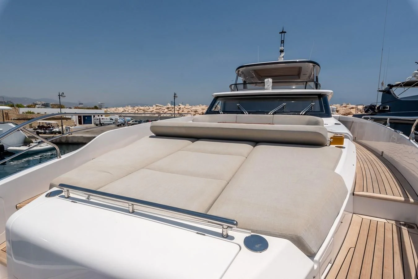 a boat on a deck aboard AZIMUT GRANDE 26/25 Yacht for Sale
