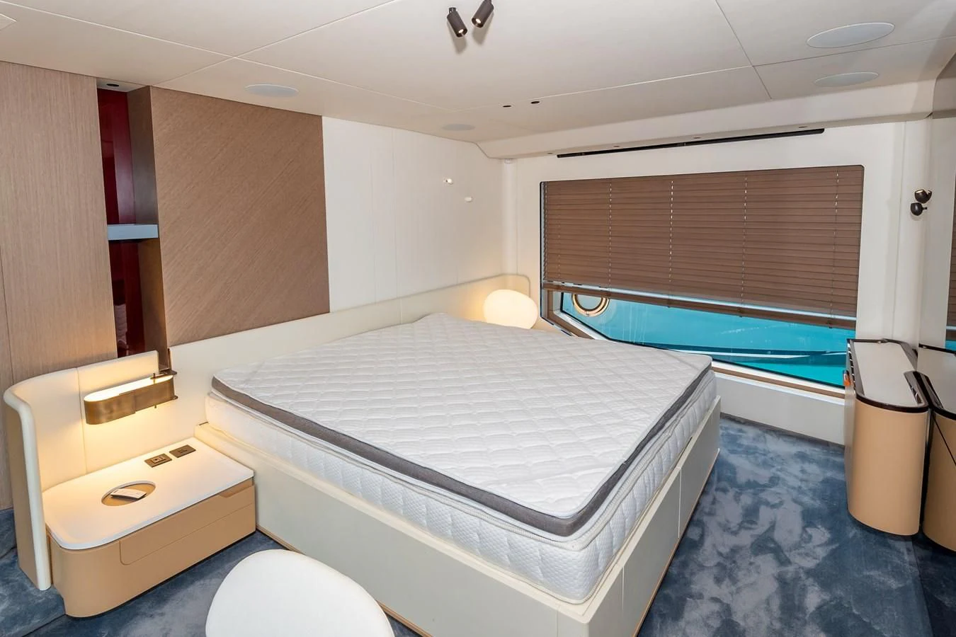 a bathroom with a large bed aboard AZIMUT GRANDE 26/25 Yacht for Sale