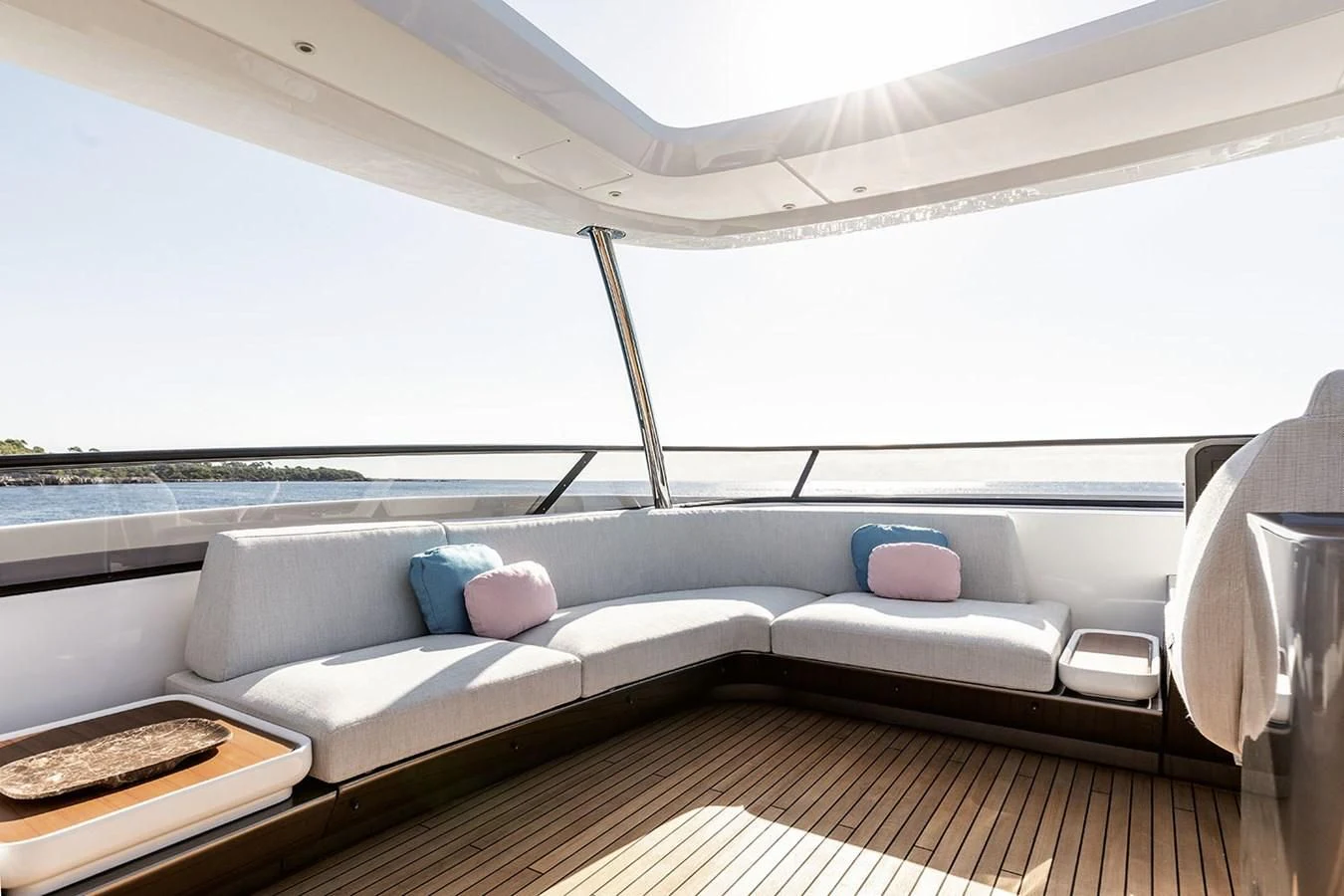 a bed on a boat aboard AZIMUT GRANDE 26/25 Yacht for Sale