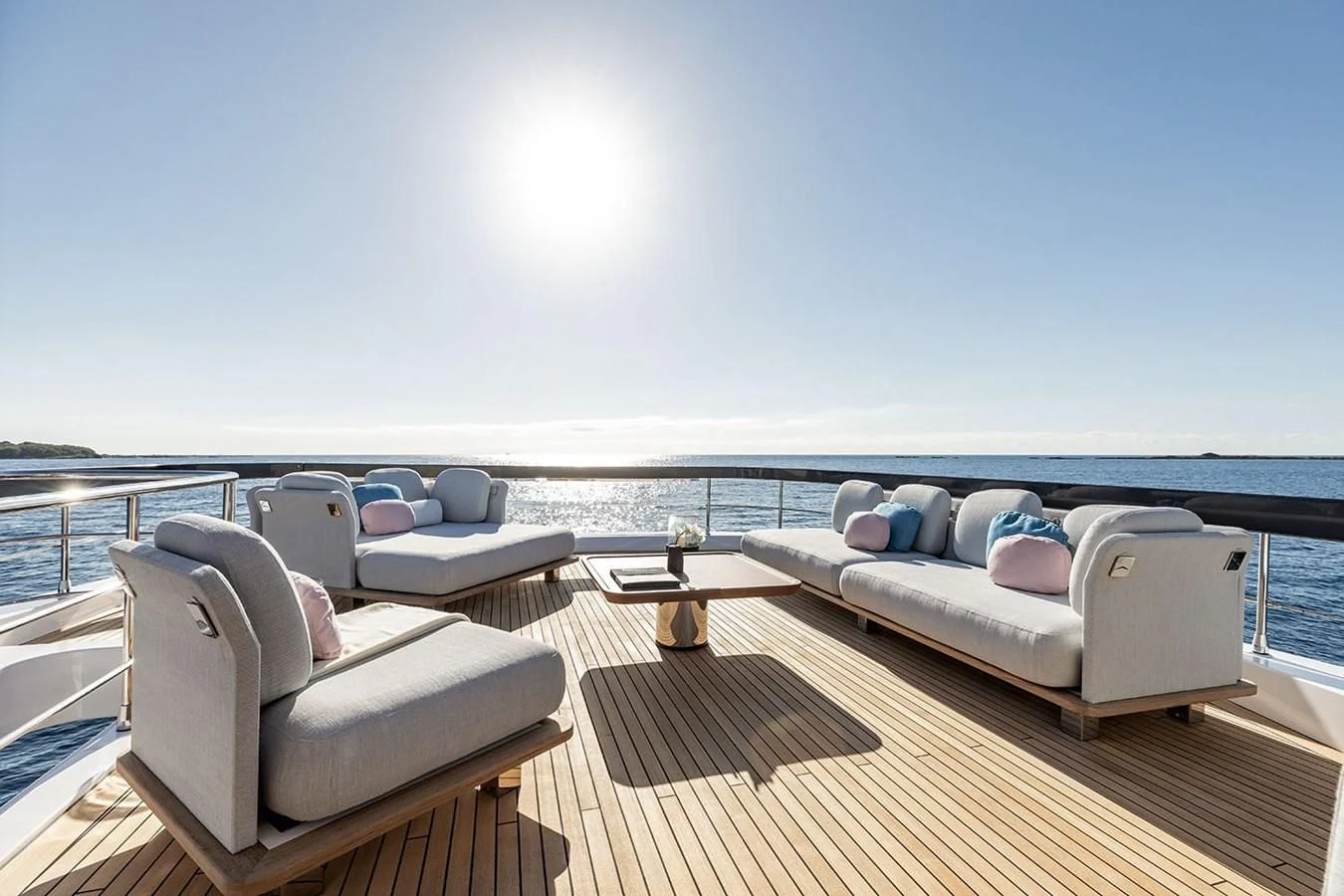 a large balcony overlooking the ocean aboard AZIMUT GRANDE 26/25 Yacht for Sale