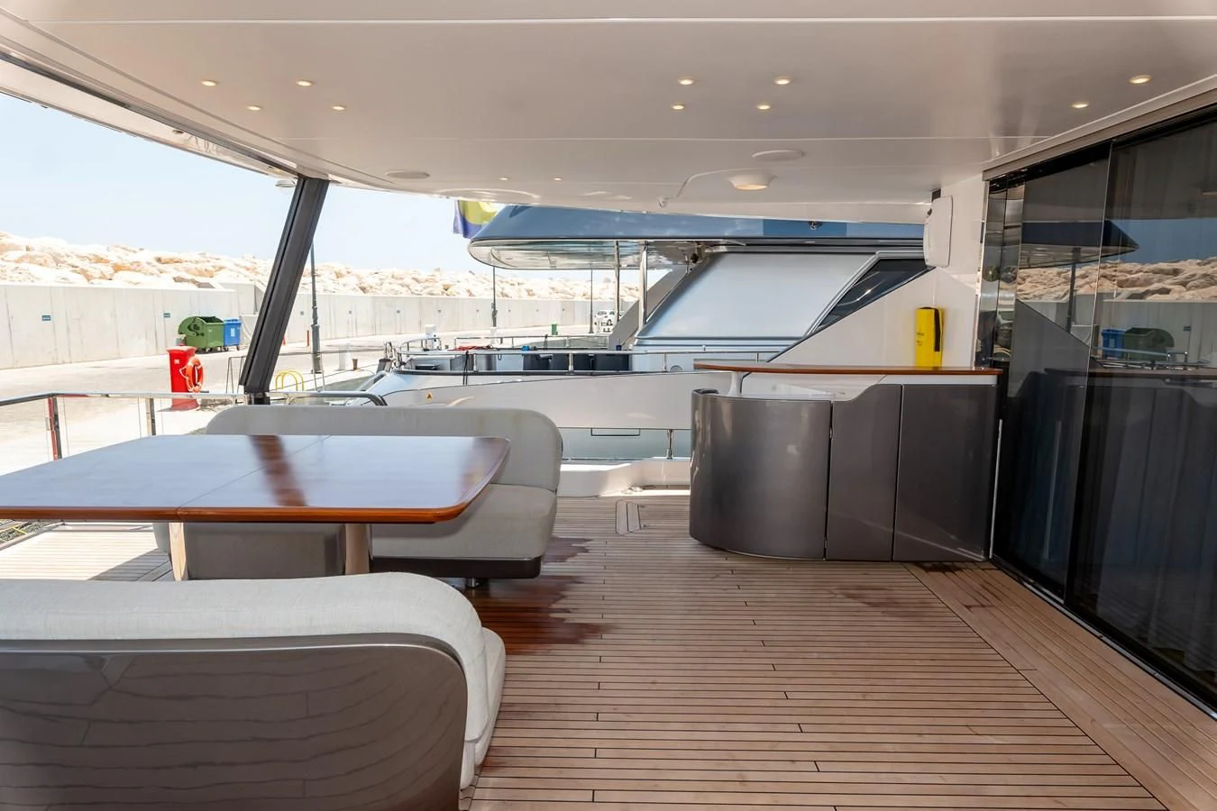 inside of a building with a large open window aboard AZIMUT GRANDE 26/25 Yacht for Sale
