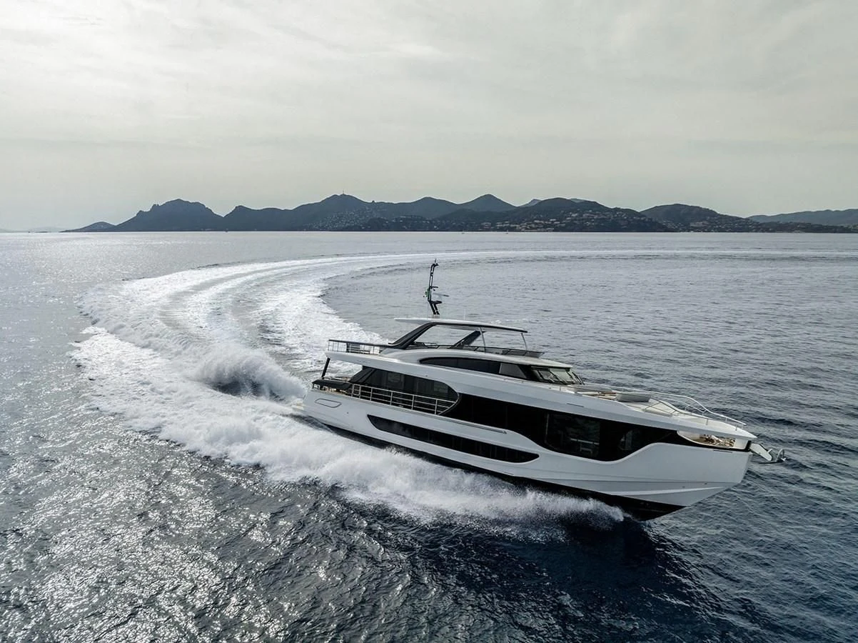 a boat on the water aboard AZIMUT GRANDE 26/25 Yacht for Sale