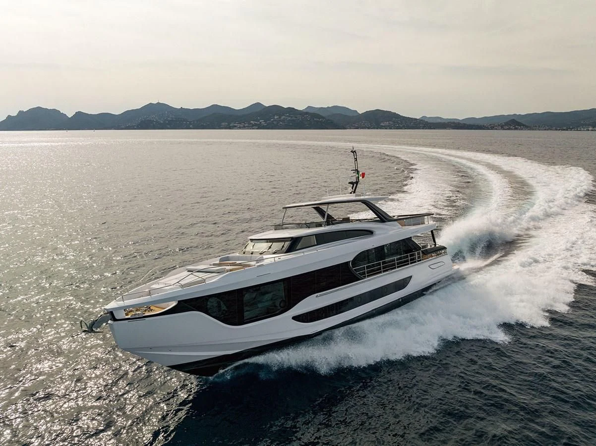 a boat on the water aboard AZIMUT GRANDE 26/25 Yacht for Sale