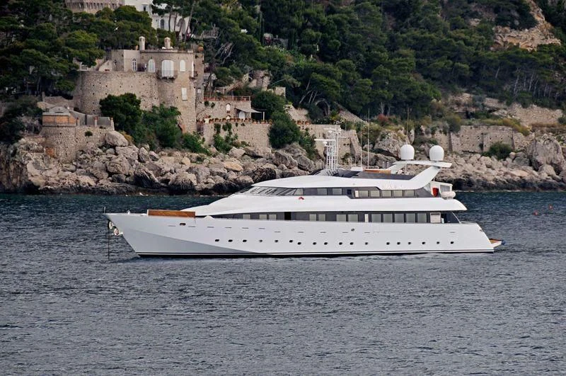 a boat in the water aboard IMAN Yacht for Sale
