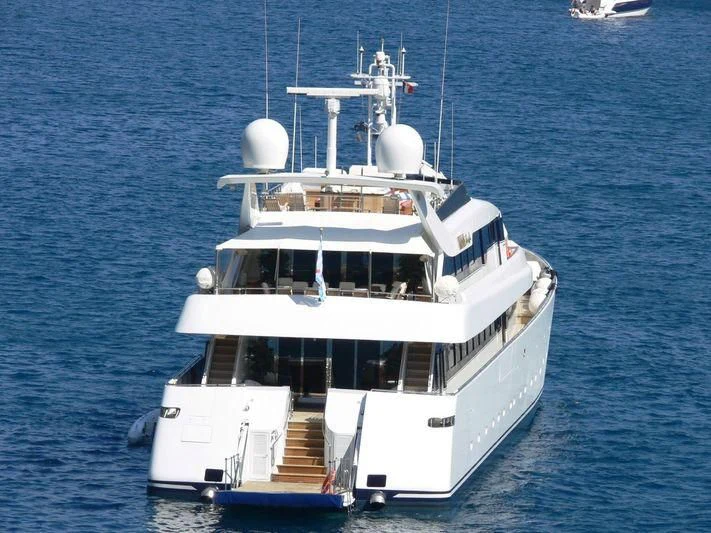 a boat on the water aboard IMAN Yacht for Sale