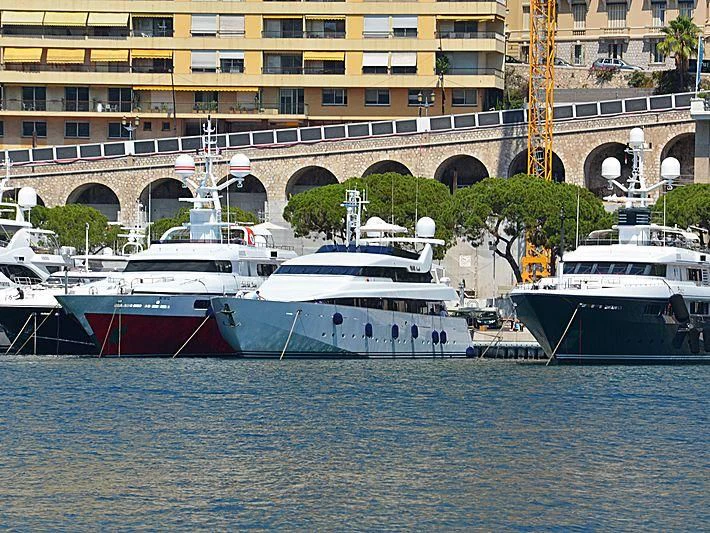 boats in the water aboard IMAN Yacht for Sale
