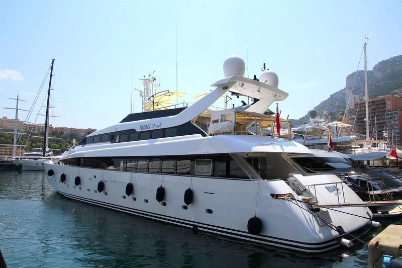 a boat in the water aboard IMAN Yacht for Sale