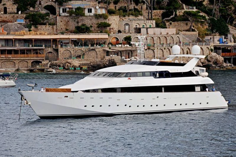a boat on the water aboard IMAN Yacht for Sale