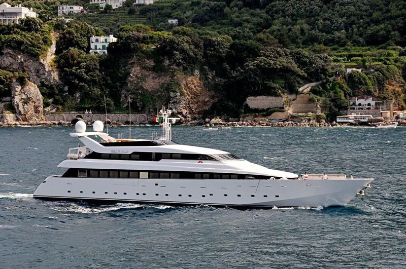 a boat on the water aboard IMAN Yacht for Sale