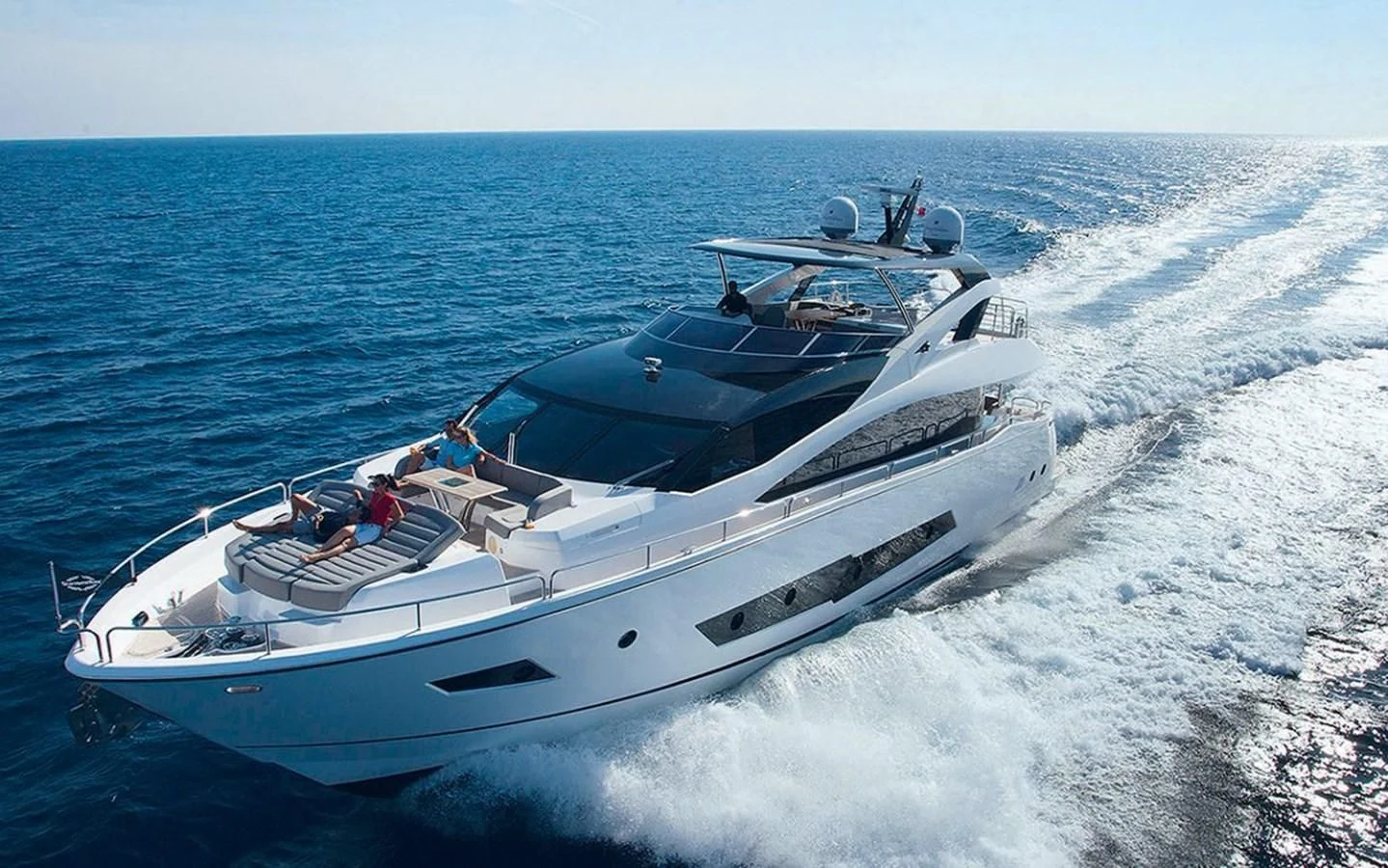 a boat on the water aboard SUNSEEKER 75 YACHT Yacht for Sale
