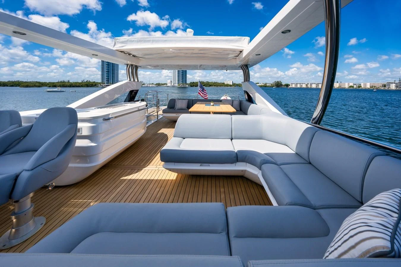 the inside of a boat aboard SUNSEEKER 75 YACHT Yacht for Sale