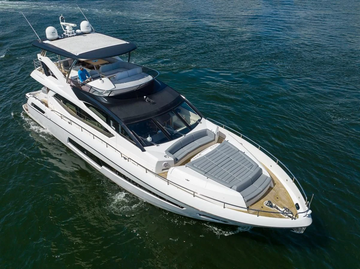 a boat on the water aboard SUNSEEKER 75 YACHT Yacht for Sale