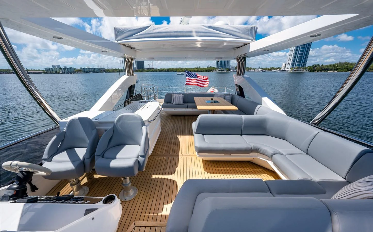 a boat on the water aboard SUNSEEKER 75 YACHT Yacht for Sale