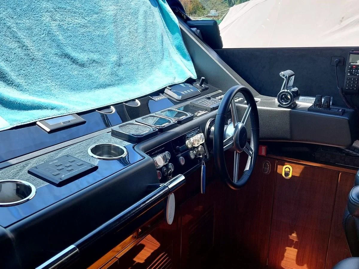 the inside of a car aboard SUNSEEKER 75 YACHT Yacht for Sale