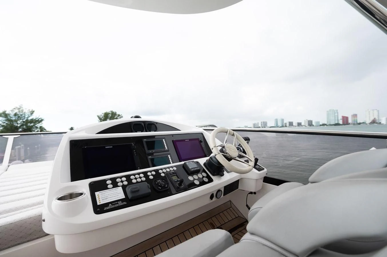 the inside of a car aboard SUNSEEKER 75 YACHT Yacht for Sale