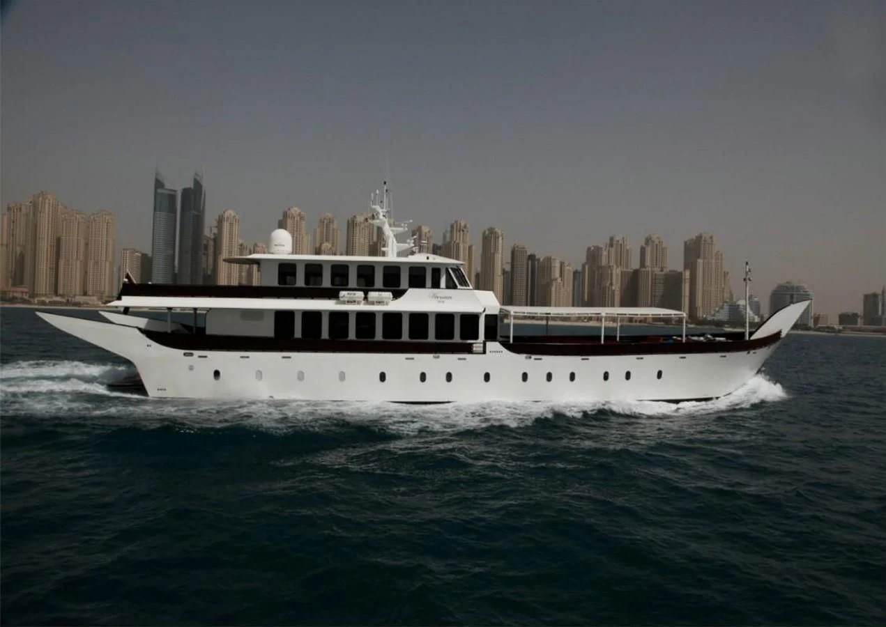 a boat on the water aboard WARSAN Yacht for Sale