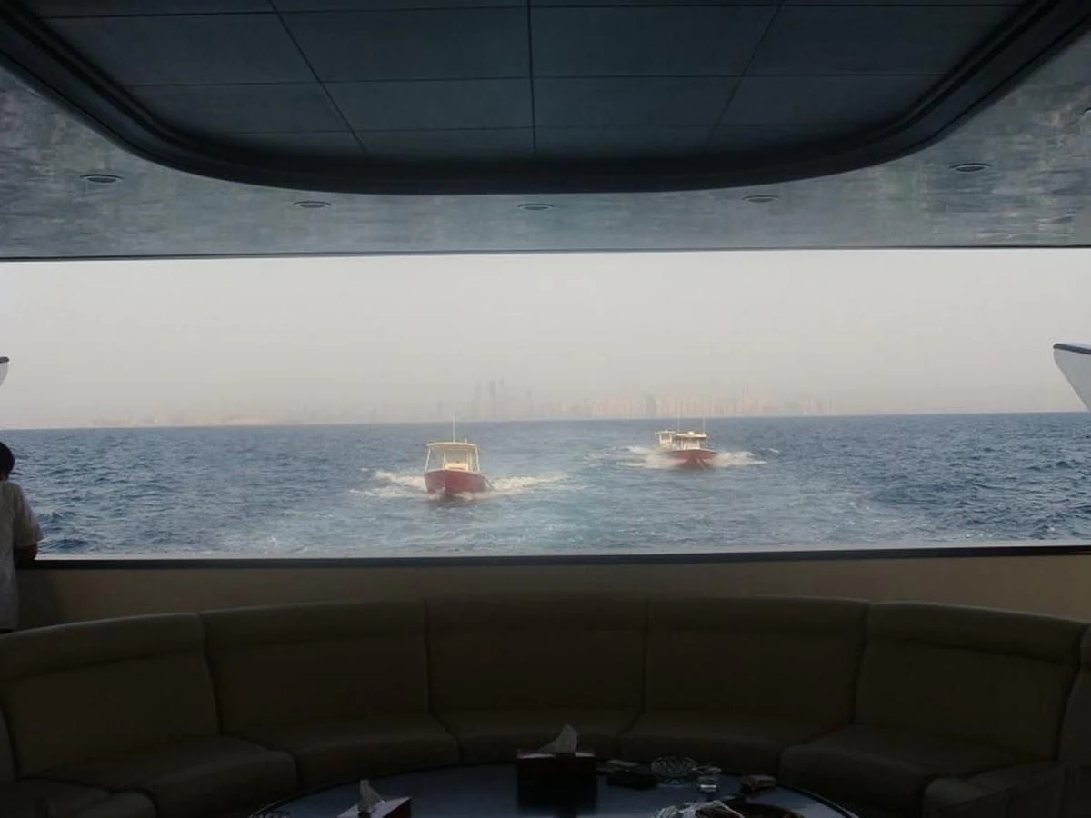 a boat in the water aboard WARSAN Yacht for Sale