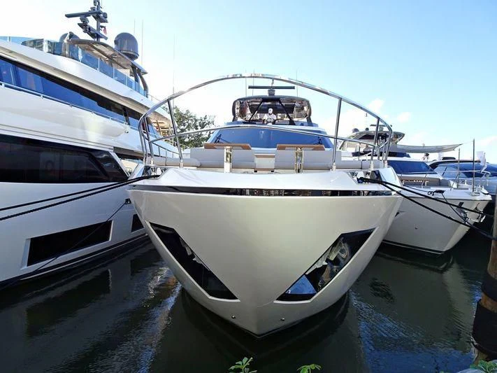 a group of boats in a harbor aboard DATE NIGHT Yacht for Sale