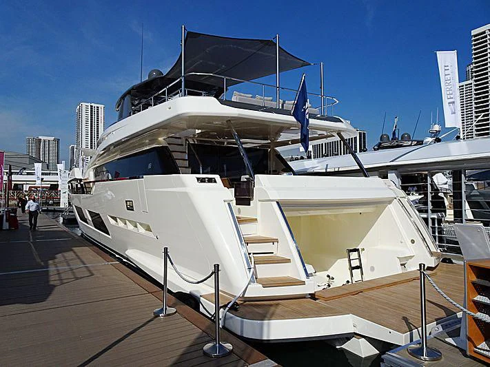 a boat on a dock aboard DATE NIGHT Yacht for Sale