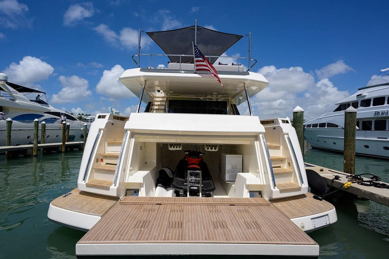 a boat on a dock aboard DATE NIGHT Yacht for Sale