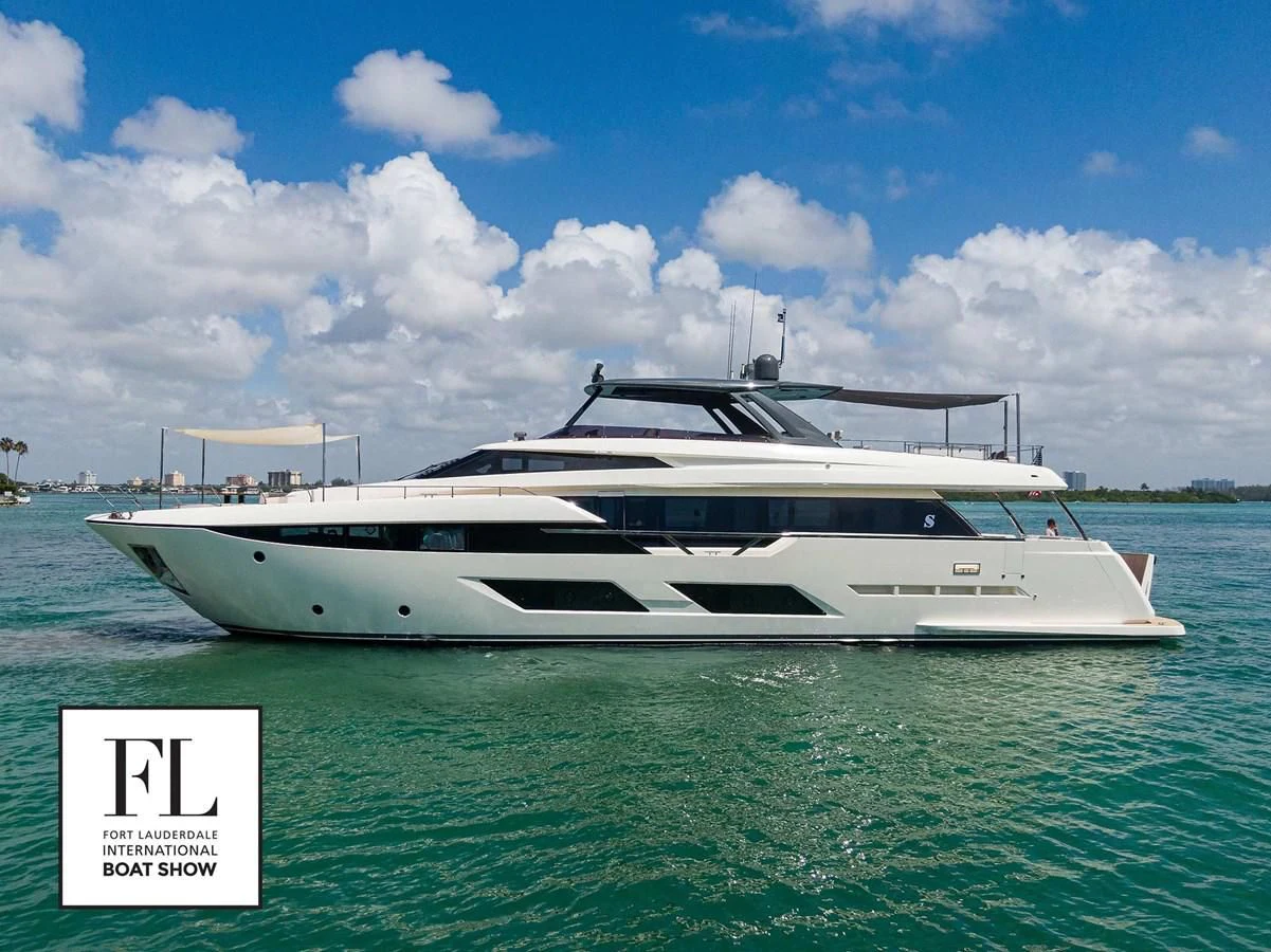 a white yacht in the water aboard DATE NIGHT Yacht for Sale