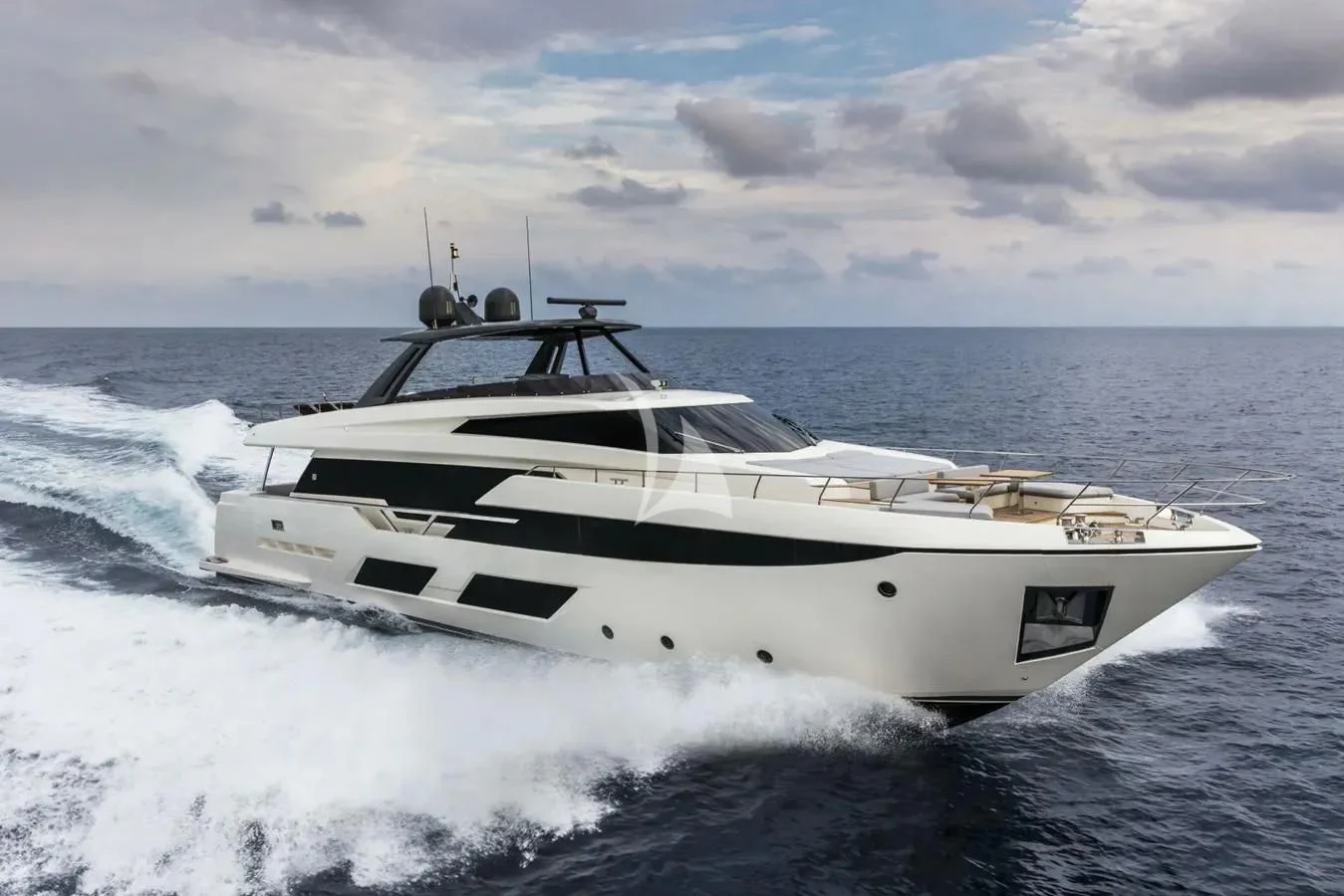 a white yacht on the water aboard DATE NIGHT Yacht for Sale