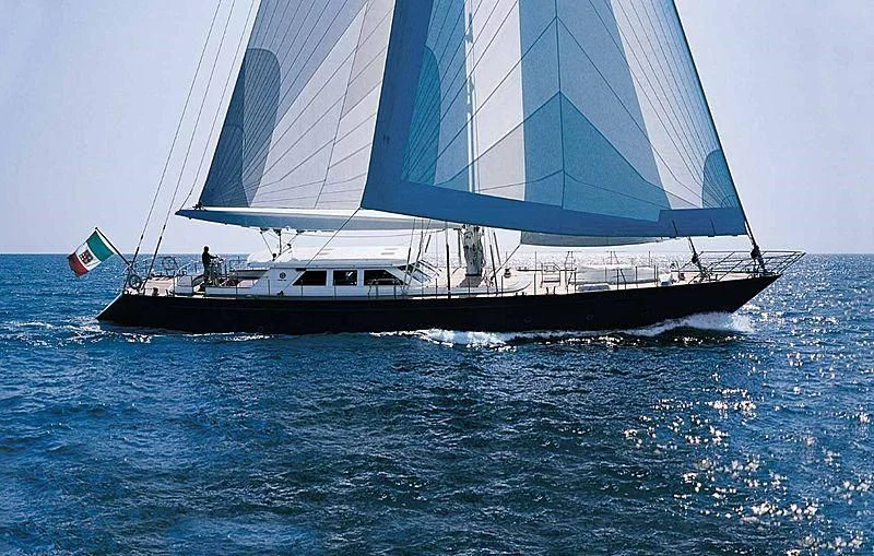 a boat sailing on the water aboard HERITAGE M Yacht for Charter
