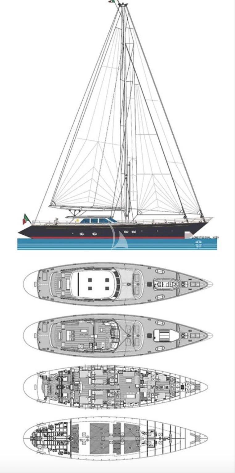 diagram aboard HERITAGE M Yacht for Charter
