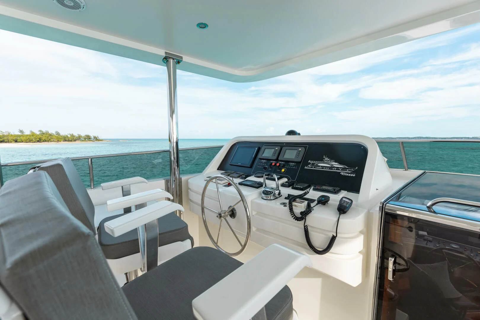 the inside of a boat aboard VITESSE Yacht for Sale