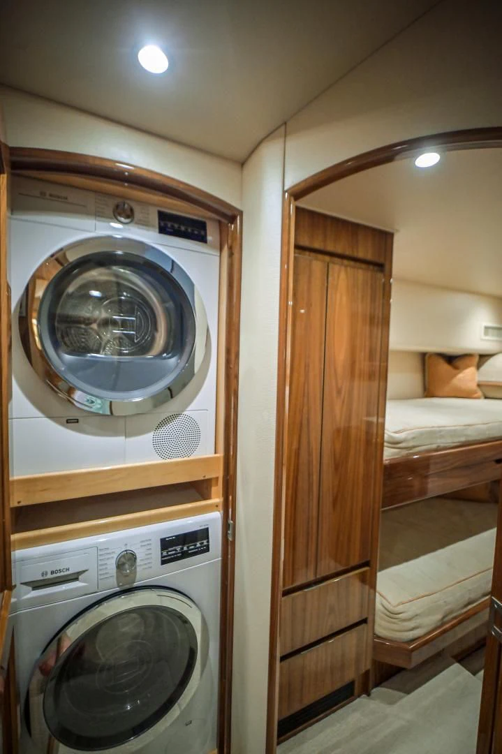 a washer and dryer in a room aboard GALATI  TRADE Yacht for Sale