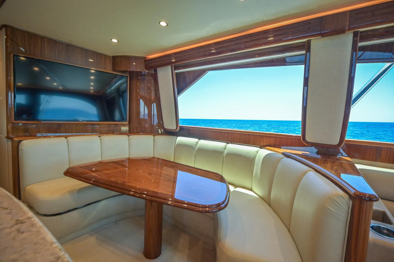 a room with a table and chairs aboard GALATI  TRADE Yacht for Sale
