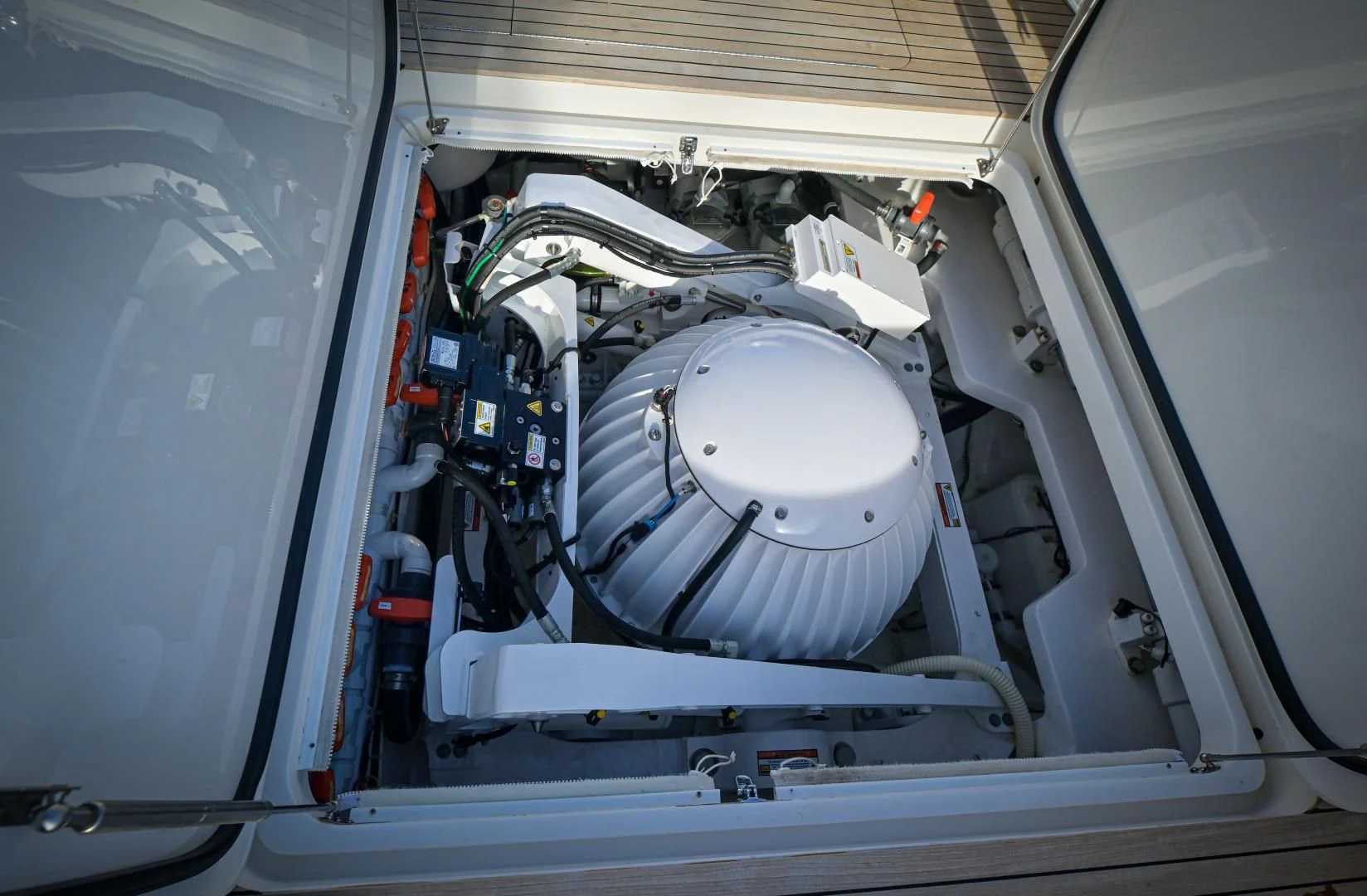 a machine with a large metal cylinder aboard GALATI  TRADE Yacht for Sale