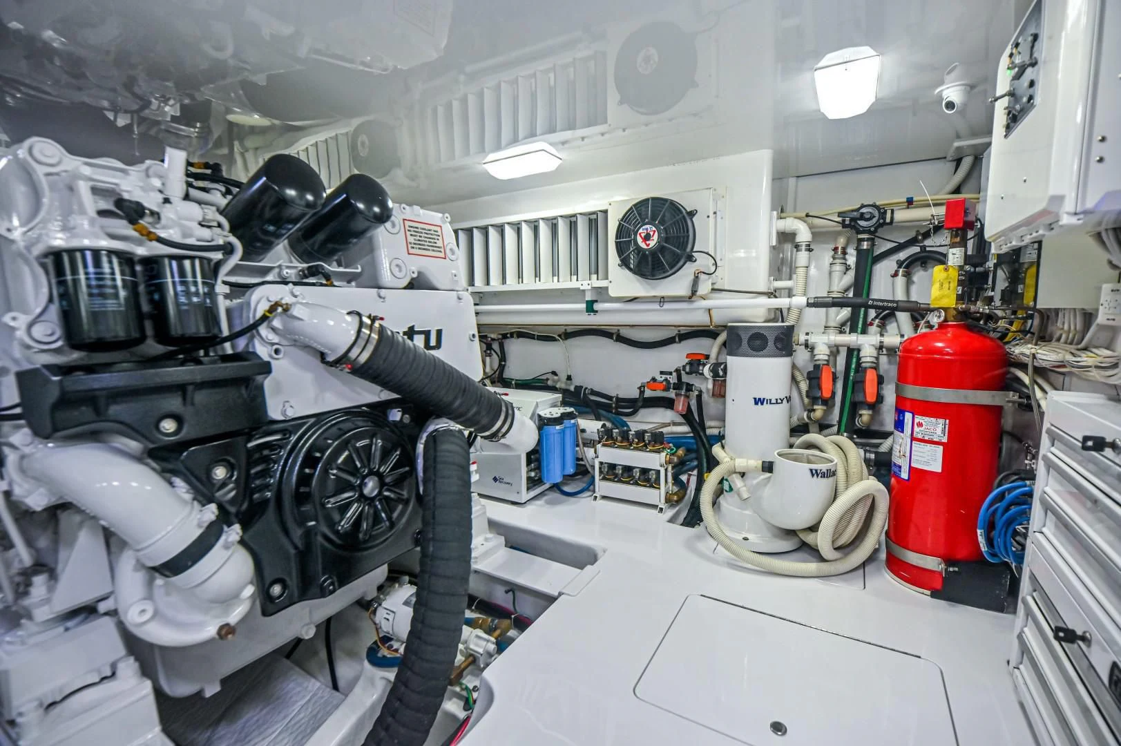 a room with a machine aboard GALATI  TRADE Yacht for Sale