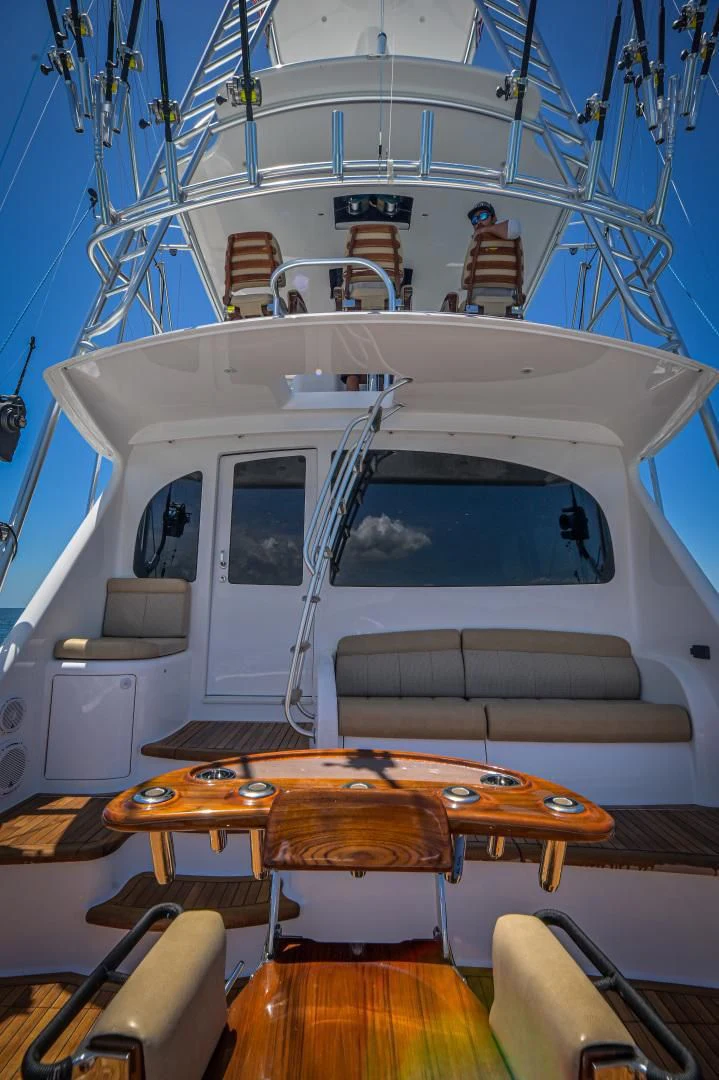 a boat with a table and chairs aboard GALATI  TRADE Yacht for Sale