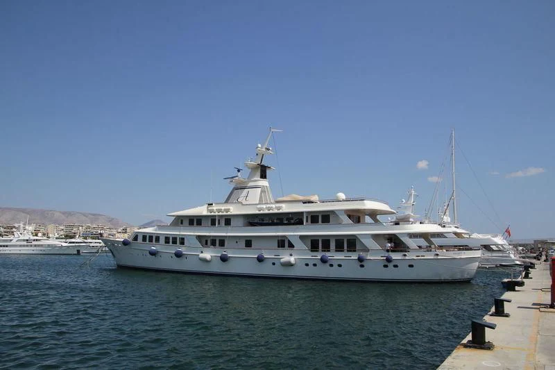 a boat in the water aboard ASTARTE II Yacht for Sale