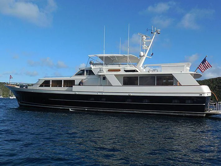 a large boat in the water aboard SALLY JO II Yacht for Sale