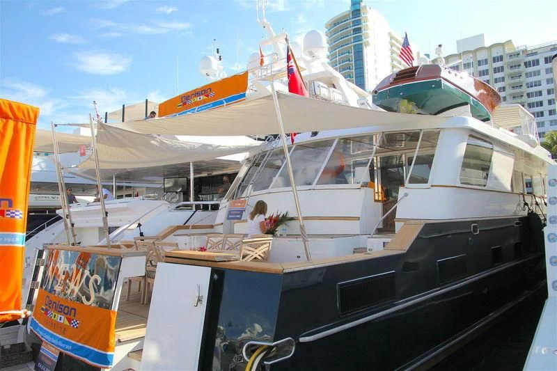 a boat on a dock aboard NEWS Yacht for Sale