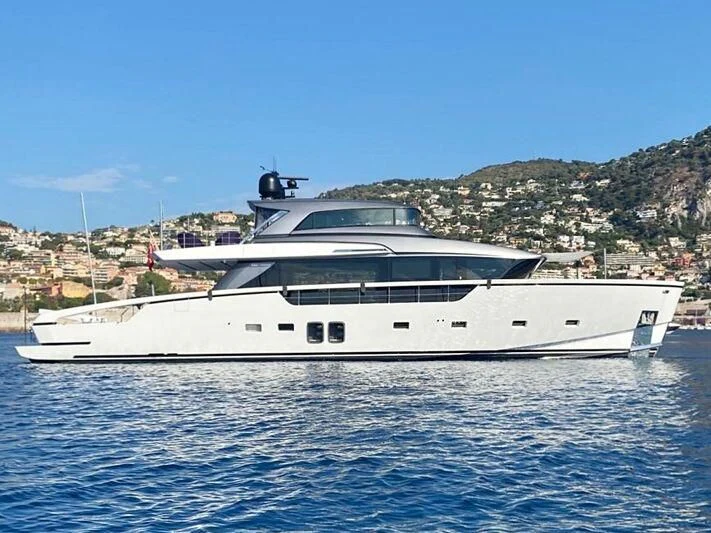 a yacht on the water aboard DRAGONFLY I Yacht for Sale