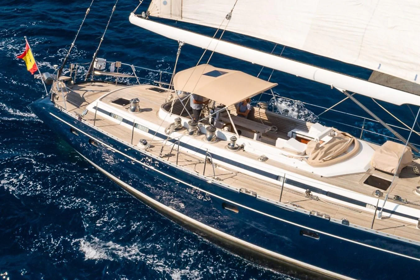 a ship on the water aboard CRYSTAL Yacht for Sale