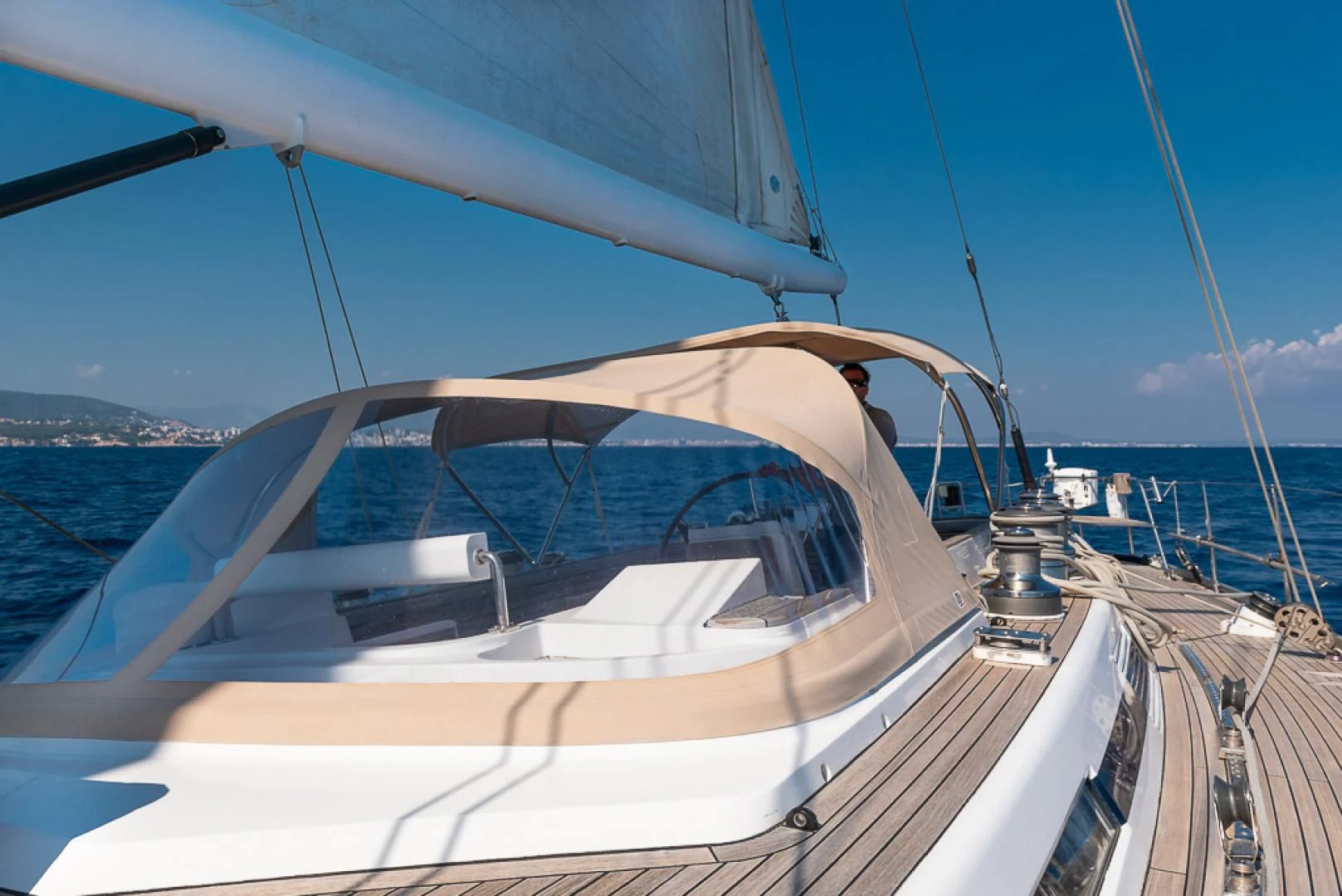 a boat on the water aboard CRYSTAL Yacht for Sale