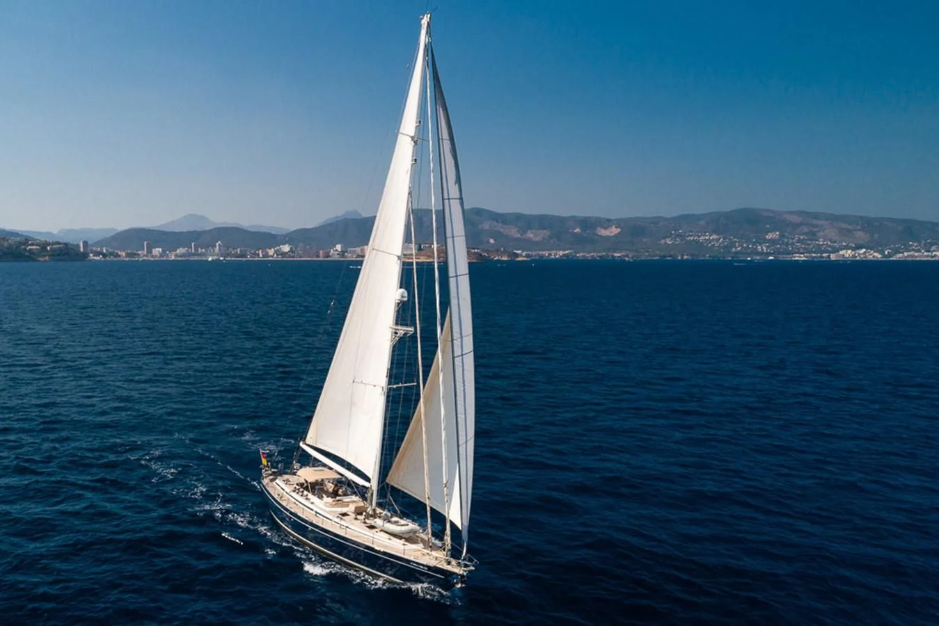a sailboat on the water aboard CRYSTAL Yacht for Sale