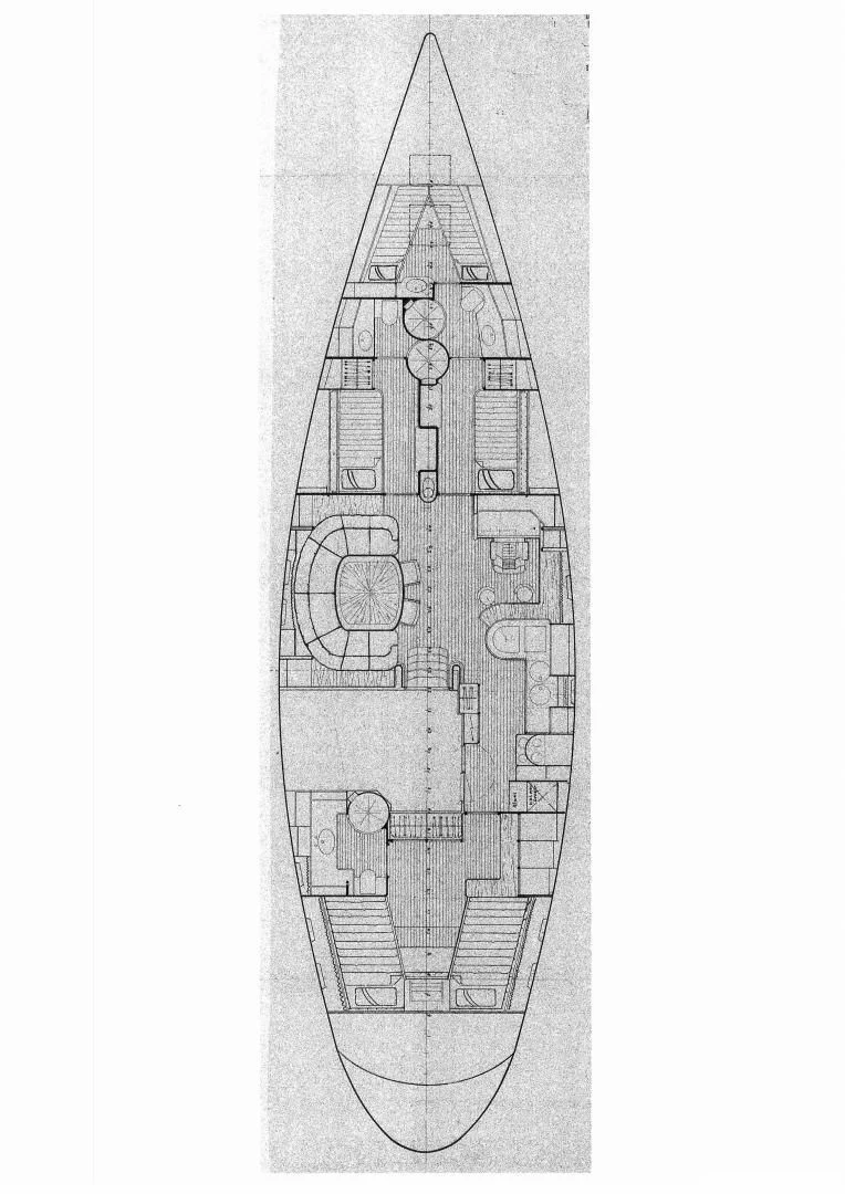 diagram, engineering drawing aboard CRYSTAL Yacht for Sale